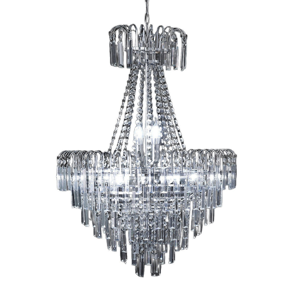 42.5" Chrome 24-Light Chandelier Wedding Event Decor Factory Direct