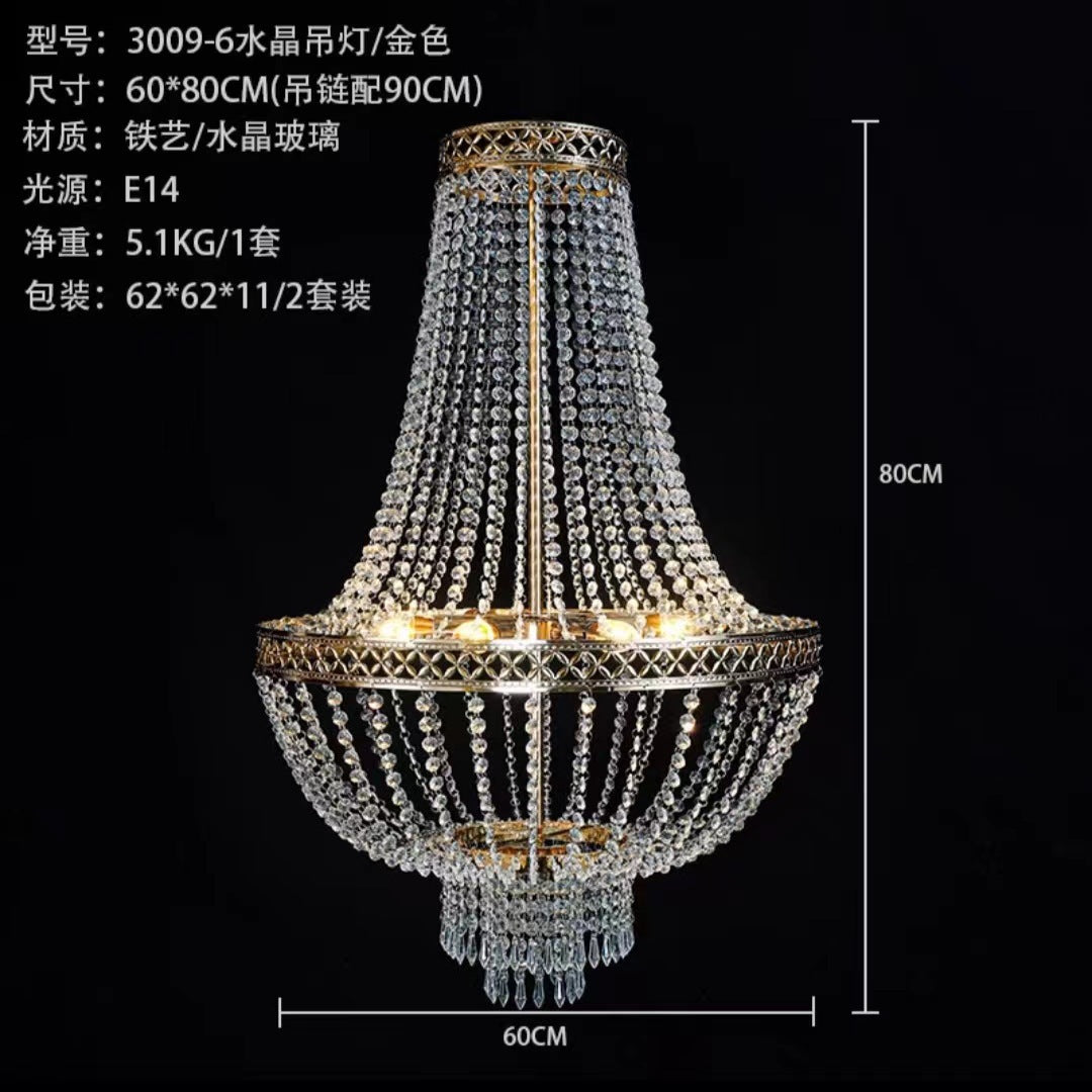 12-Light Golden Wrought Iron Chandelier (38")