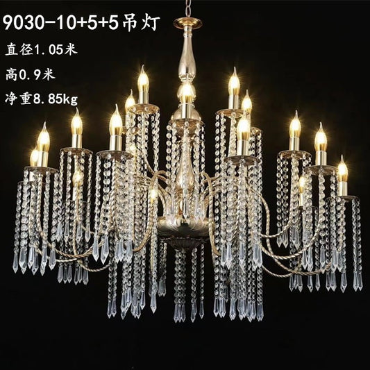 Maria Theresa Grand Crystal Chandelier - Golden Foyer & Lobby Decor