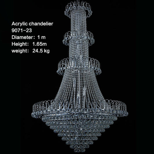 Modern Black & Gold Crystal Chandelier for Grand Decor