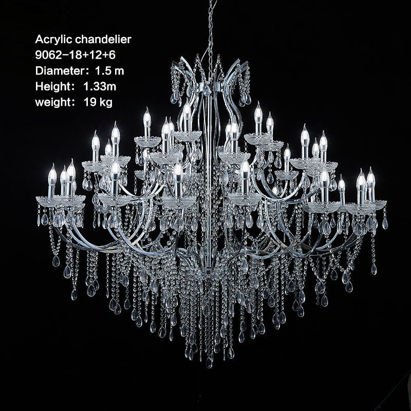Grand 18-Light European Crystal Chandelier