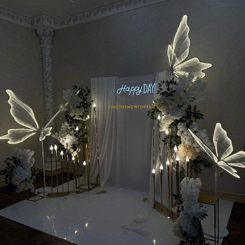 Luminous Butterfly Road Lead: Giant Floral Set Decor