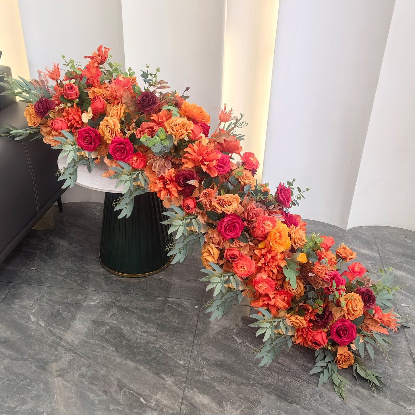 8ft Bespoke Cascading Silk Floral Garland - Factory Direct