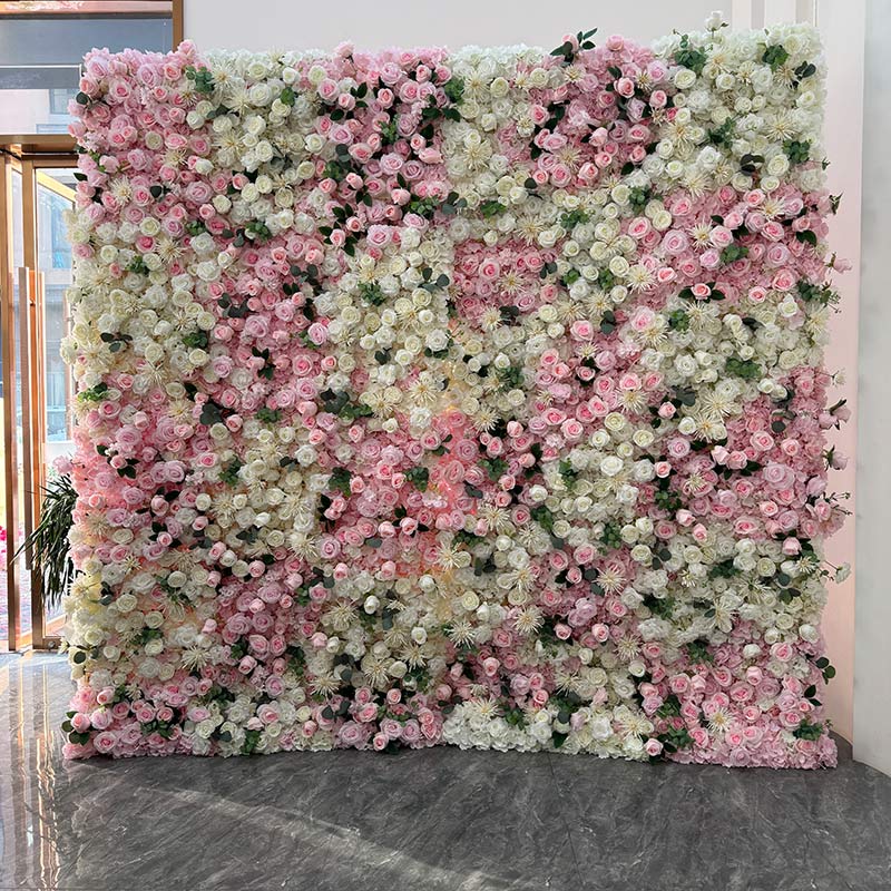 5D Silk Flower Wall - Custom 8x8ft / 4x8ft Backdrop