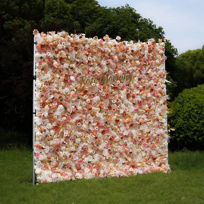 5D Silk Flower Wall - Custom 8x8ft / 4x8ft Backdrop