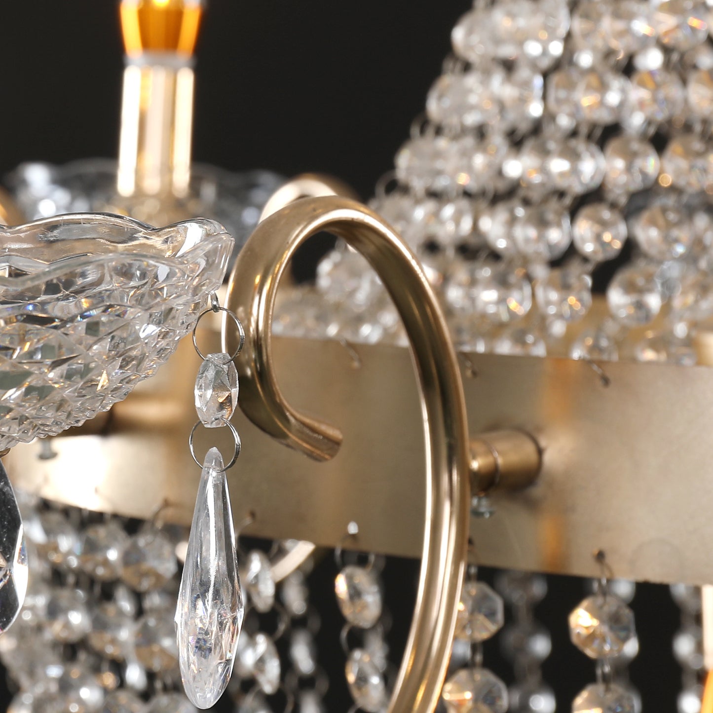42.5" Tiered 24-Light Grand Chandelier - 9060 Chrome Acrylic