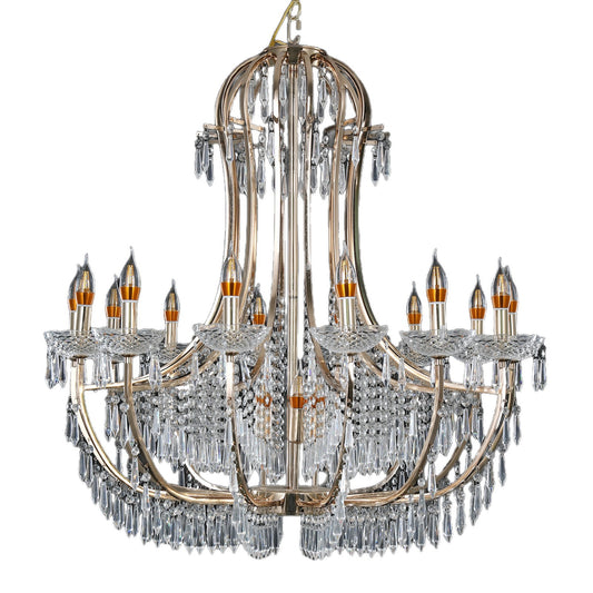 42.5" Tiered 24-Light Grand Chandelier - Wedding & Event Decor