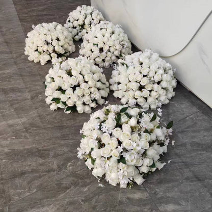 Silk Flower Ball: Floral Centerpiece for Wedding Table