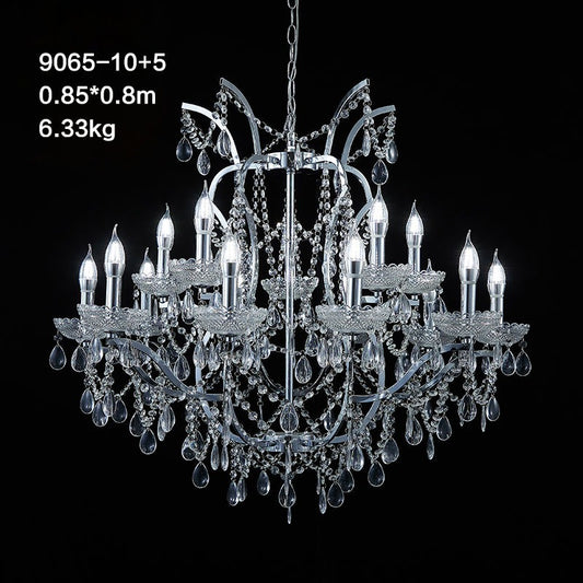 42.5" Chrome 24-Light Chandelier Wedding Event Decor Factory Direct