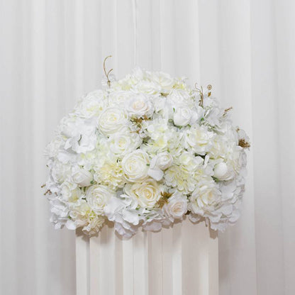 Silk Flower Ball: Floral Centerpiece for Wedding Table