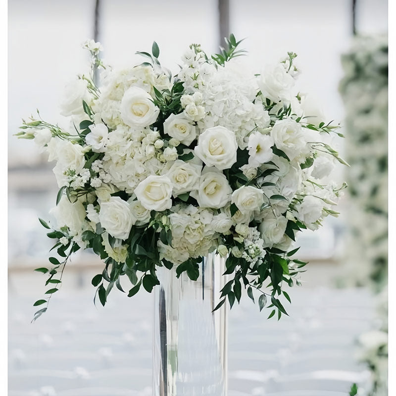 Silk Flower Ball: Floral Centerpiece for Wedding Table