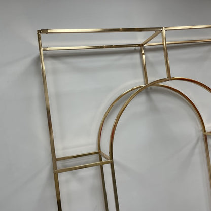Custom Gold Metal Arch: Rectangular Backdrop for Events