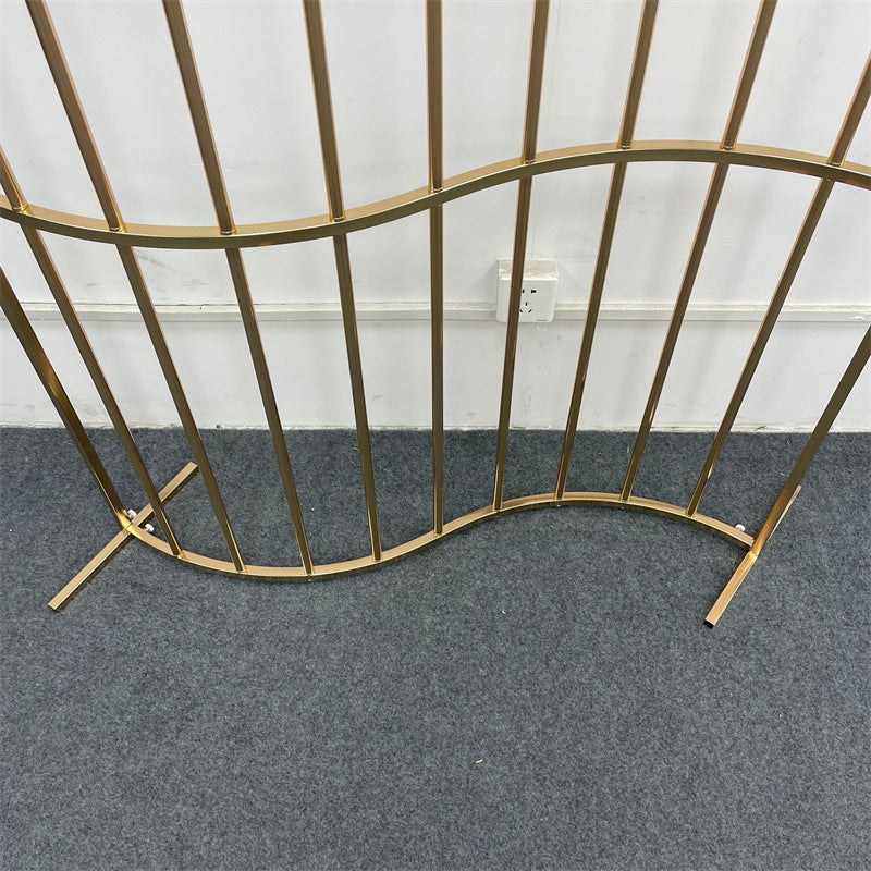 Gold Metal Backdrop Stand: Durable Arch for Events & Party
