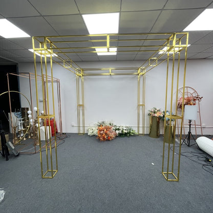 Majestic Gold Square Arch - 3D Mirror Finish Ceremony Focal Point