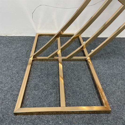 Custom Mirror Gold Metal Backdrop Stand Factory Direct