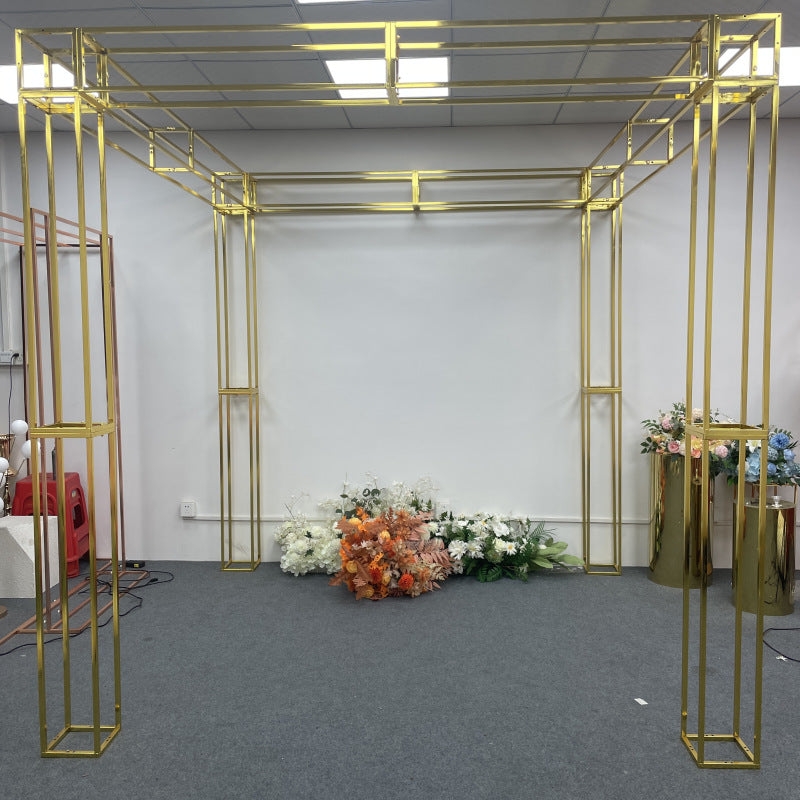 Majestic Gold Square Arch - 3D Mirror Finish Ceremony Focal Point