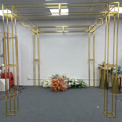 Majestic Gold Square Arch - 3D Mirror Finish Ceremony Focal Point