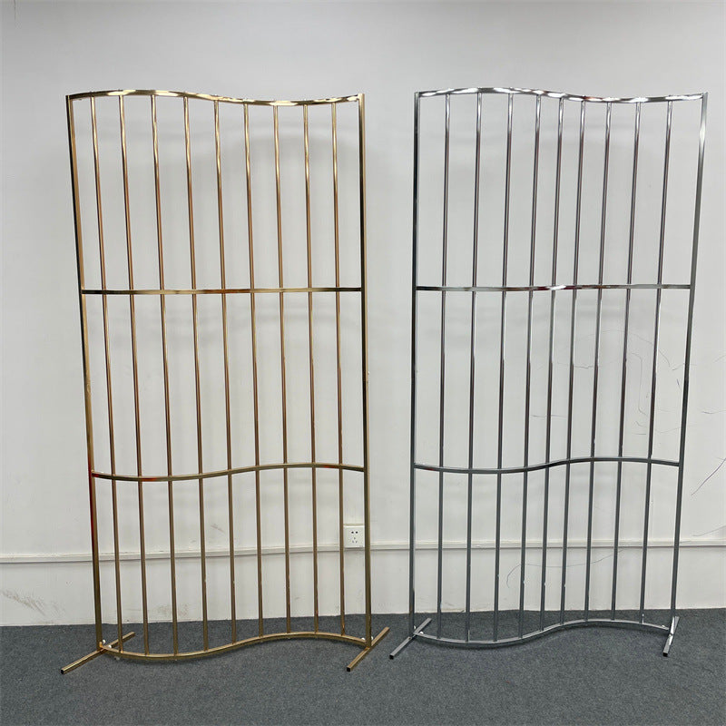 Gold Metal Backdrop Stand: Durable Arch for Events & Party