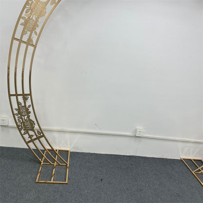 Custom Mirror Gold Metal Backdrop Stand Factory Direct