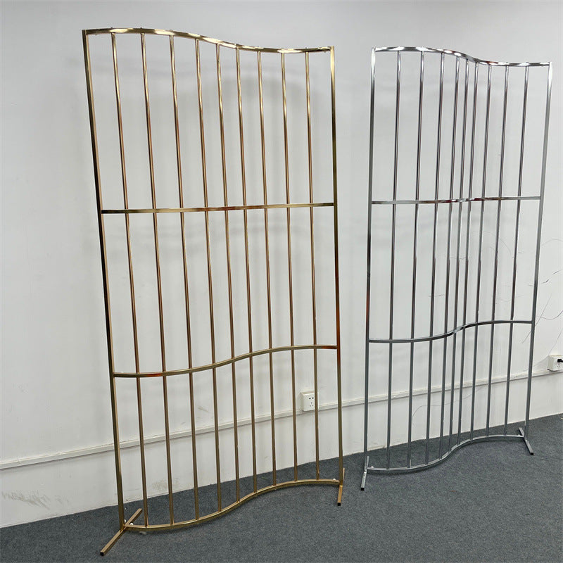 Gold Metal Backdrop Stand: Durable Arch for Events & Party