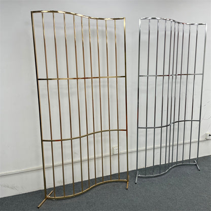 Gold Metal Backdrop Stand: Durable Arch for Events & Party