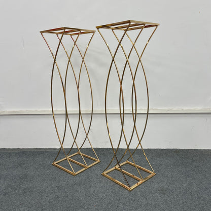 Detachable Luxe Gold Floral Stand - Metal Wedding Centerpiece