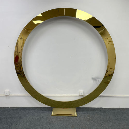 Gold Metal Backdrop Frame: Shiny Arch for Event Decor