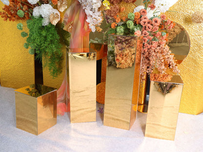 Tall White Acrylic Roman Columns - Wedding Road Lead Stand