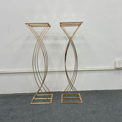 Detachable Luxe Gold Floral Stand - Metal Wedding Centerpiece