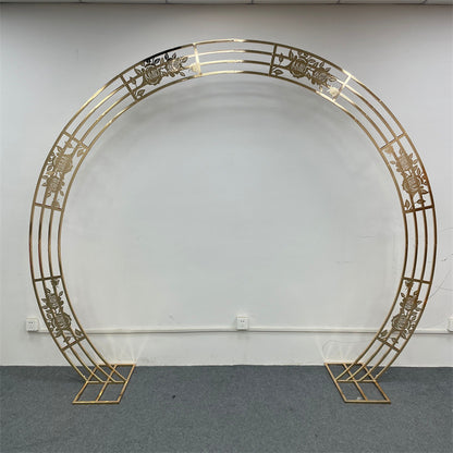 Custom Mirror Gold Metal Backdrop Stand Factory Direct