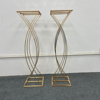 Detachable Luxe Gold Floral Stand - Metal Wedding Centerpiece