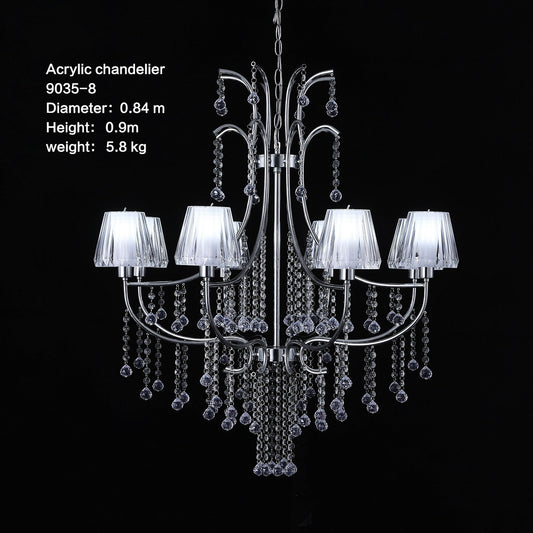 42.5" Clear 3-Tier 24-Light Grand Chandelier Wedding Lobby Decor Factory Direct