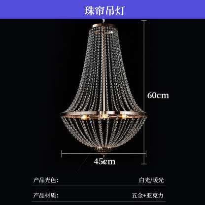 42.5" Tiered 24-Light Grand Chandelier - 9060 Chrome Acrylic
