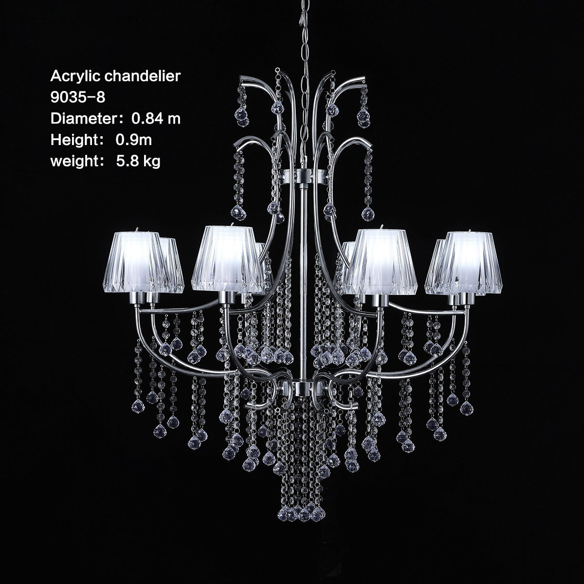 42.5" Clear 3-Tier 24-Light Grand Chandelier Wedding Lobby Decor Factory Direct