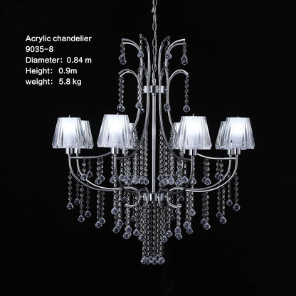 42.5" Clear 3-Tier 24-Light Grand Chandelier Wedding Lobby Decor Factory Direct