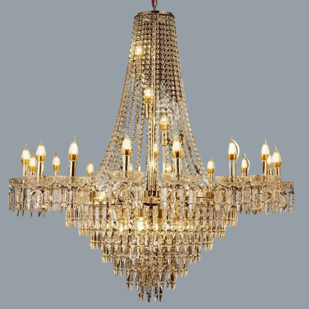 Grand 18-Light European Crystal Chandelier