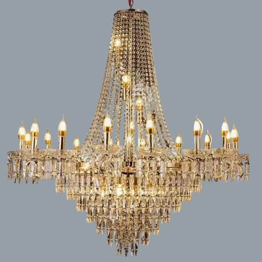 Grand 18-Light European Crystal Chandelier