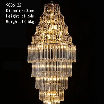 42.5" Clear 3-Tier 24-Light Grand Chandelier Wedding Lobby Decor Factory Direct