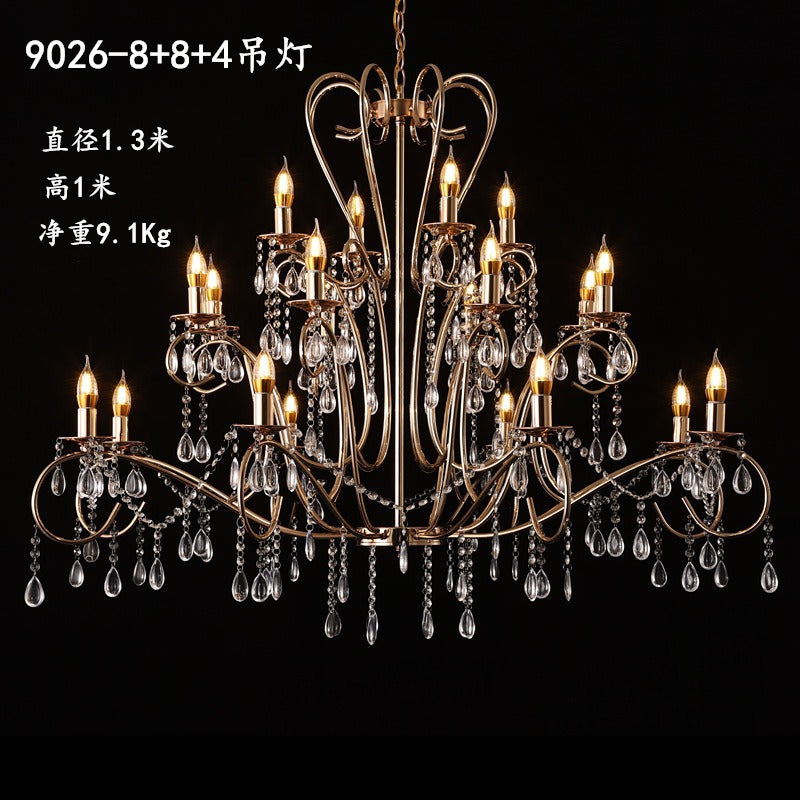 Maria Theresa Grand Crystal Chandelier - Golden Foyer & Lobby Decor