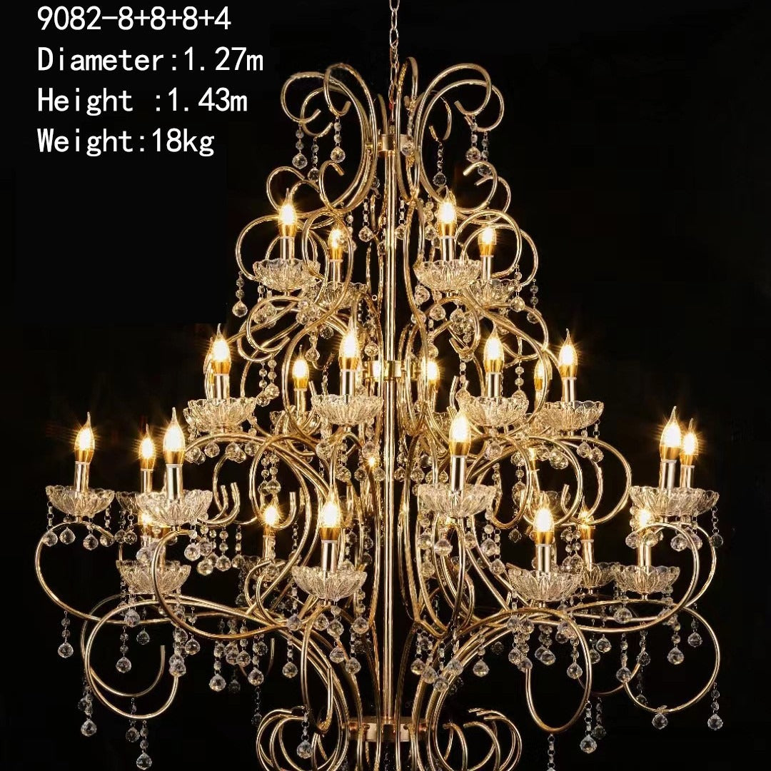 42.5" 24-Light Grand Chandelier - Wedding & Hotel Lobby Decor