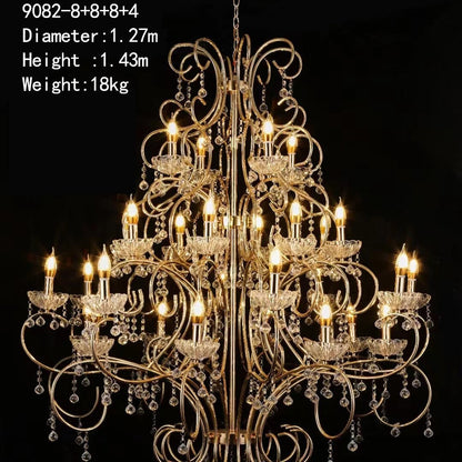 42.5" 24-Light Grand Chandelier - Wedding & Hotel Lobby Decor