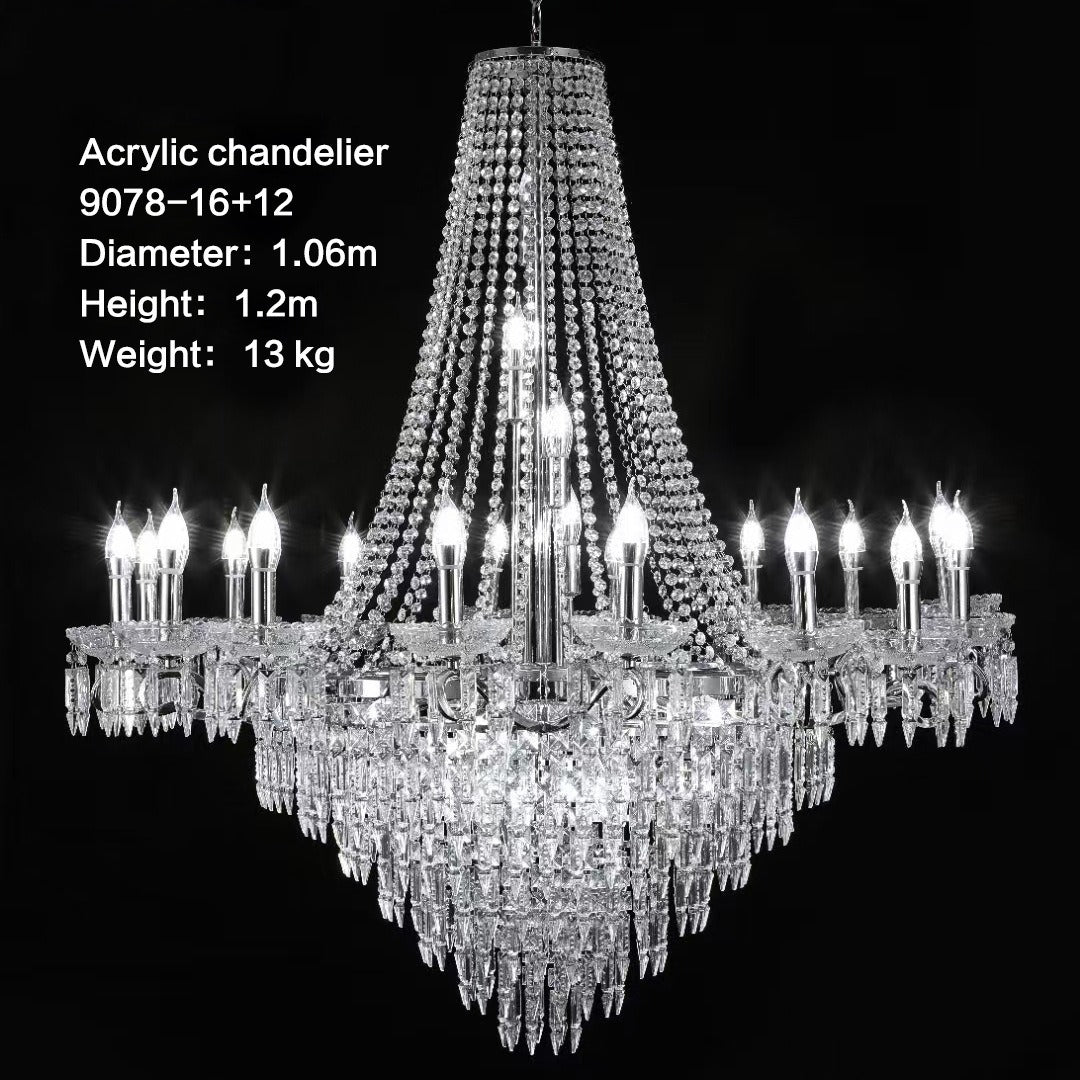 42.5" 24-Light Grand Chandelier - Wedding & Hotel Lobby Decor