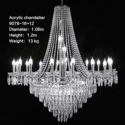 42.5" 24-Light Grand Chandelier - Wedding & Hotel Lobby Decor