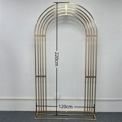 Gold Metal Square Backdrop: Wedding Arch for Events