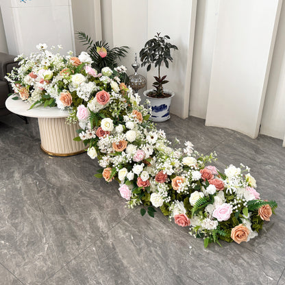 Factory Custom Wedding Floor Aisle Flower Arrangement for Wedding Decoration