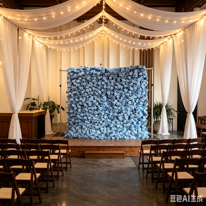 5D Silk Flower Wall - Custom 8x8ft / 4x8ft Backdrop