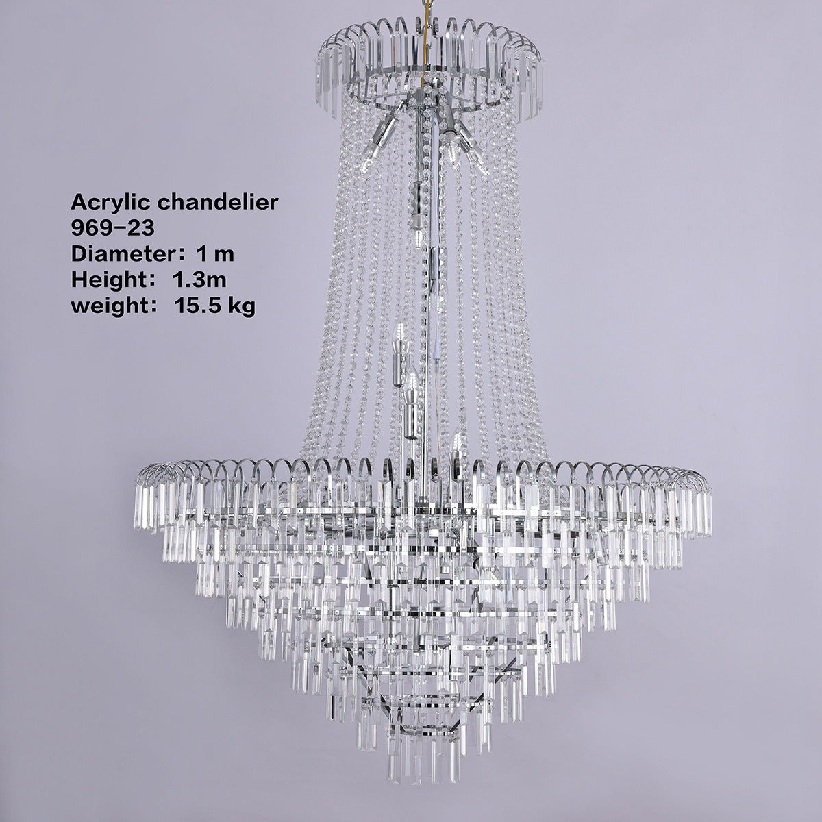 42.5" 24-Light Grand Chandelier - Wedding & Hotel Lobby Decor