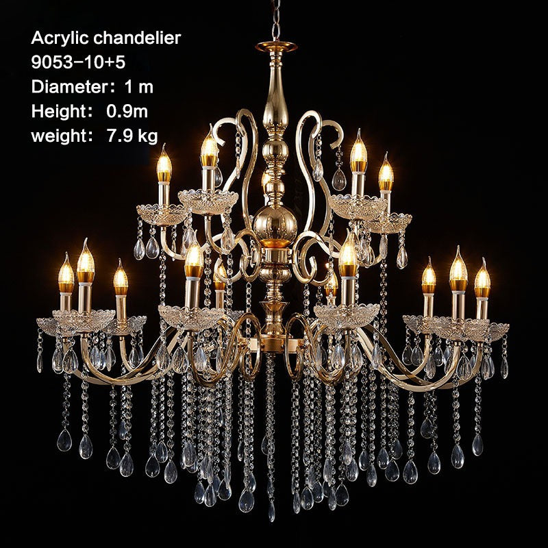 42.5" 24-Light Grand Chandelier - Wedding & Hotel Lobby Decor