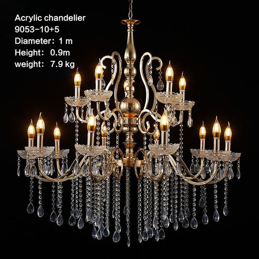 42.5" 24-Light Grand Chandelier - Wedding & Hotel Lobby Decor