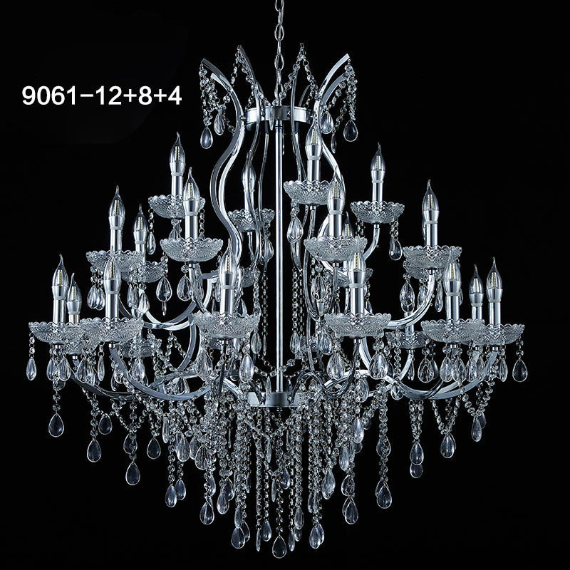 Maria Theresa Silver Chrome Chandelier - Custom Sizes Crystal Pendant
